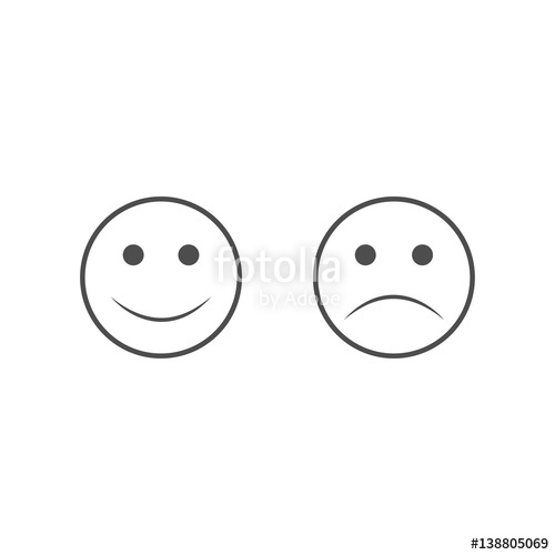 500x500 Smiley Face Set Smiley Face Icon Happy And Unhappy Smileys Faces