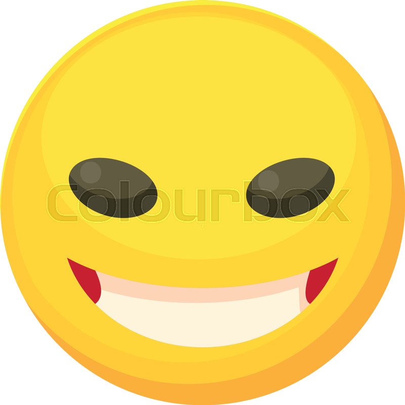 800x800 Cunning Smiley Icon Cartoon Stock Vector Colourbox