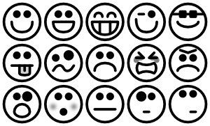 300x181 Outline Smiley Icons Clip Art