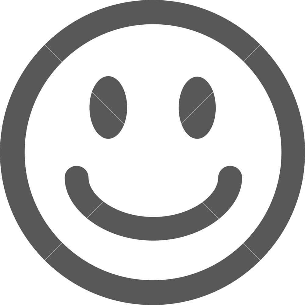 1000x1000 Smiley Face Stroke Icon Royalty Free Stock Image