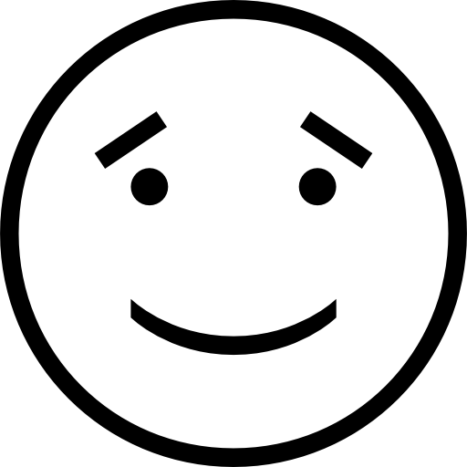512x512 Smiling Emoticon Face Outline Icons Free Download