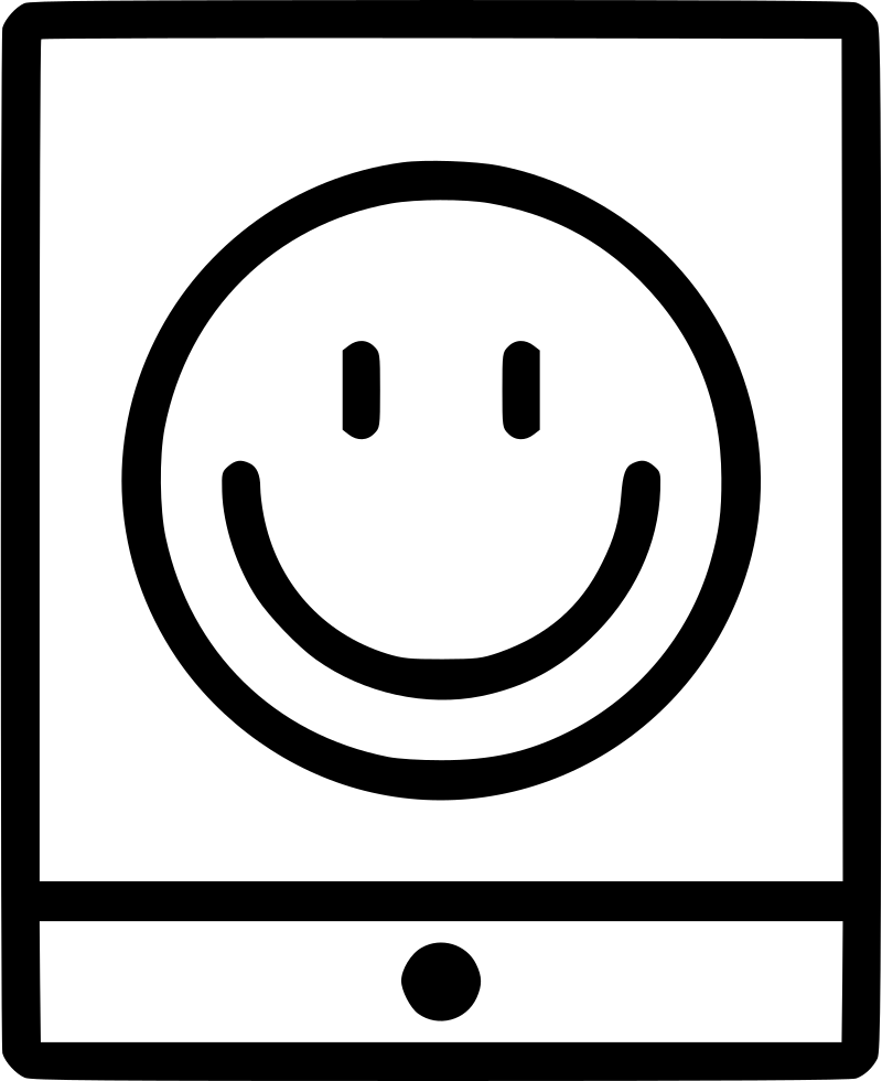 800x980 Tablet Portable Smiley Face Emoticon Png Icon Free Download