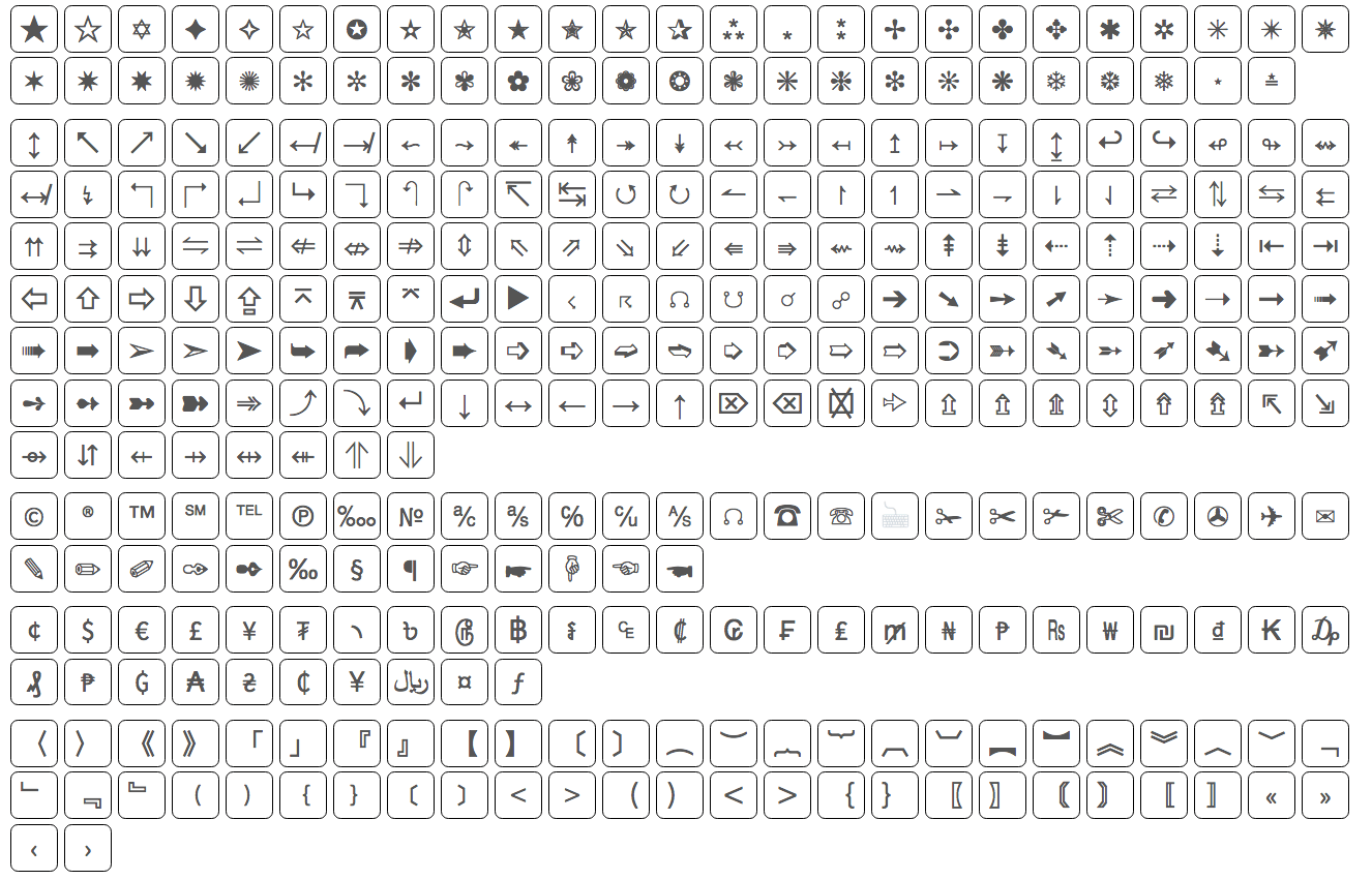 1326x851 Symbols Fancy Text