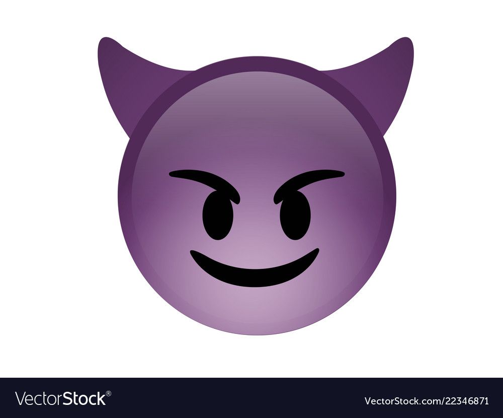 1000x830 Isolated Purple Demon Devil Smiling Face Icon Vector Image Emoji