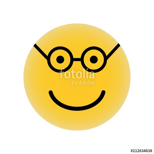 500x500 Nerd Happy Smiling Face In Rounded Square Face Icon Vector Icon