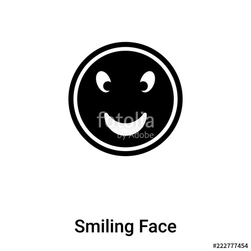500x500 Smiling Face Icon Vector Isolated On White Background, Logo