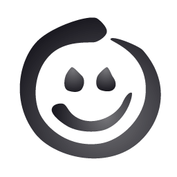 256x256 Black Smiling Face Icon Free Icons Download