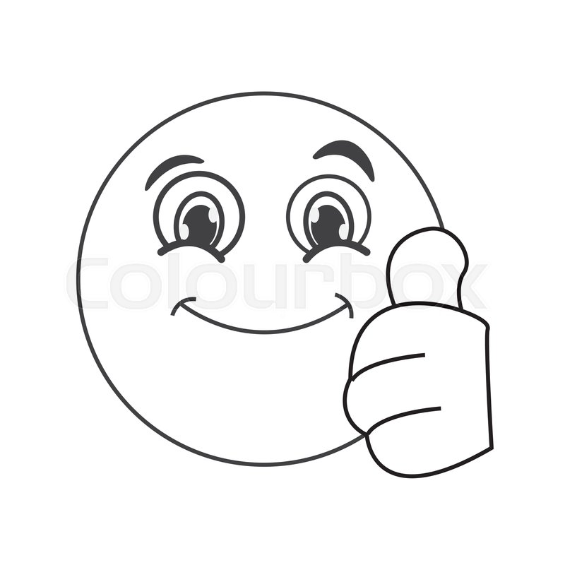 800x800 Flat Design Happy Smirk Emoticon Icon Stock Vector Colourbox