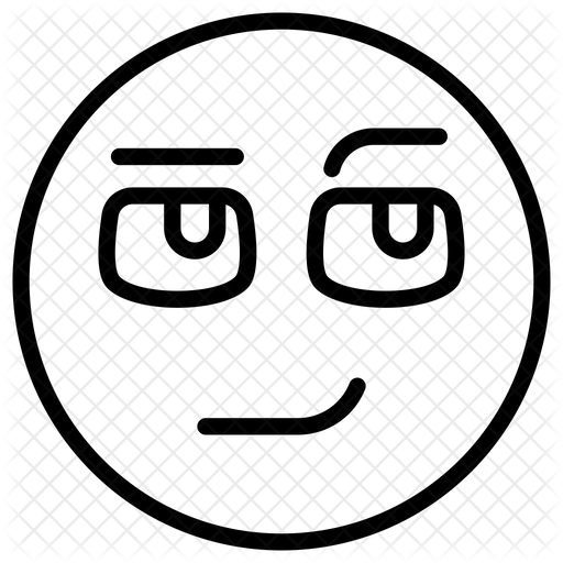 512x512 Smirk Face Emoji Emoji Icon Of Line Style