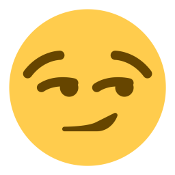 256x256 Smirk Icon Of Flat Style