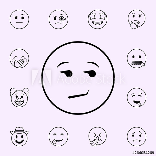 500x500 Smirk Icon Emoji Icons Universal Set For Web And Mobile