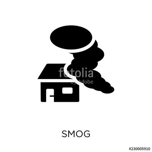 500x500 Smog Icon Smog Symbol Design From Weather Collection Stock