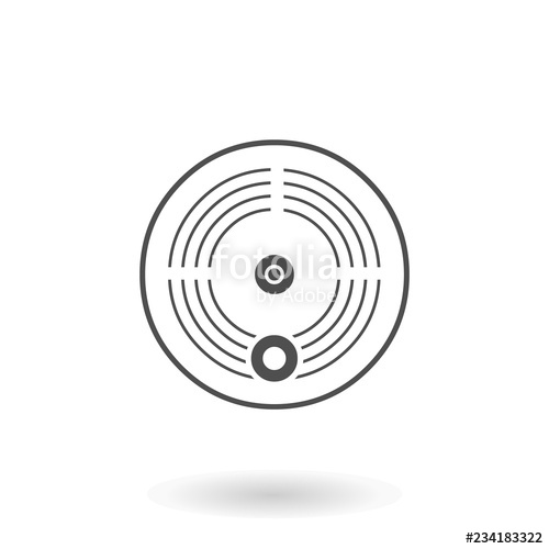 500x500 Smoke Detector Icon Vector Illustration