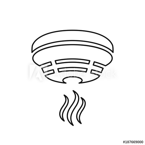 500x500 Outline Smoke Detector Icon