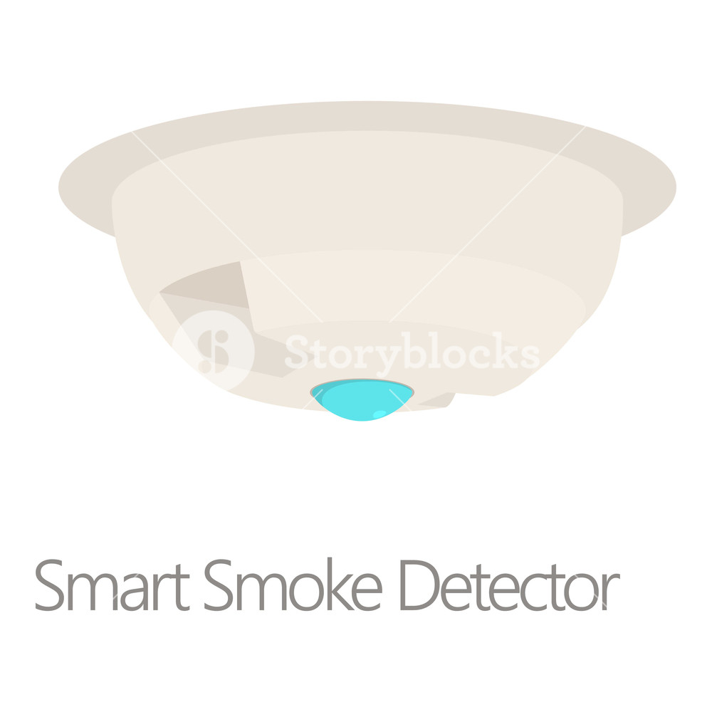 1000x1000 Smart Smoke Detector Icon Cartoon Illustration Of Smart Smoke
