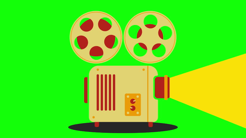 852x480 Retro Cinema Icon With Smooth Stock Footage Video