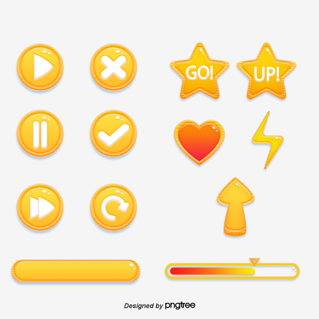 640x640 Yellow Smooth Texture Game Icon Combination, Smooth, Icon, Play