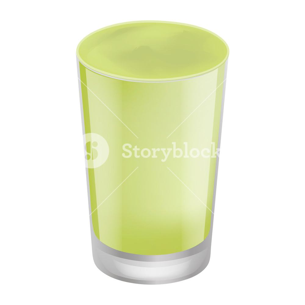 1000x1000 Green Smoothie Icon Realistic Illustration Of Green Smoothie