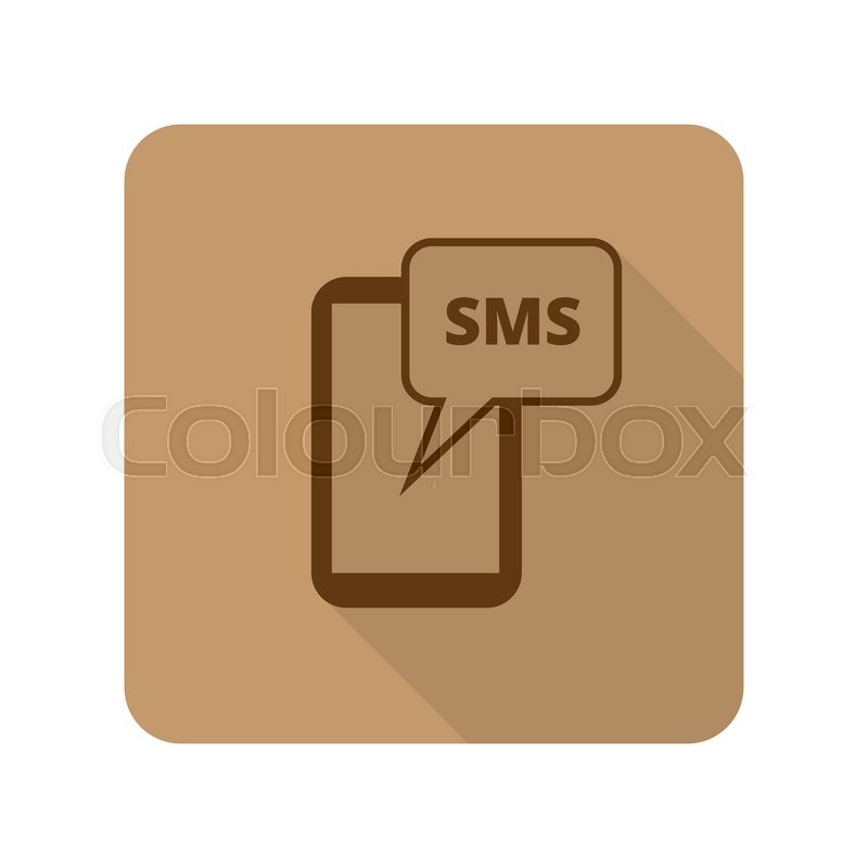 800x800 Flat Style Sms Web App Icon On Light Stock Vector Colourbox