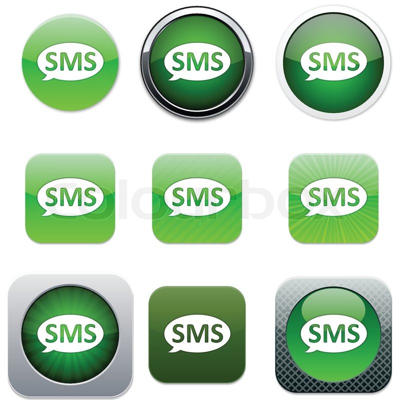 800x800 Sms Set Of Apps Icons Vector Stock Vector Colourbox