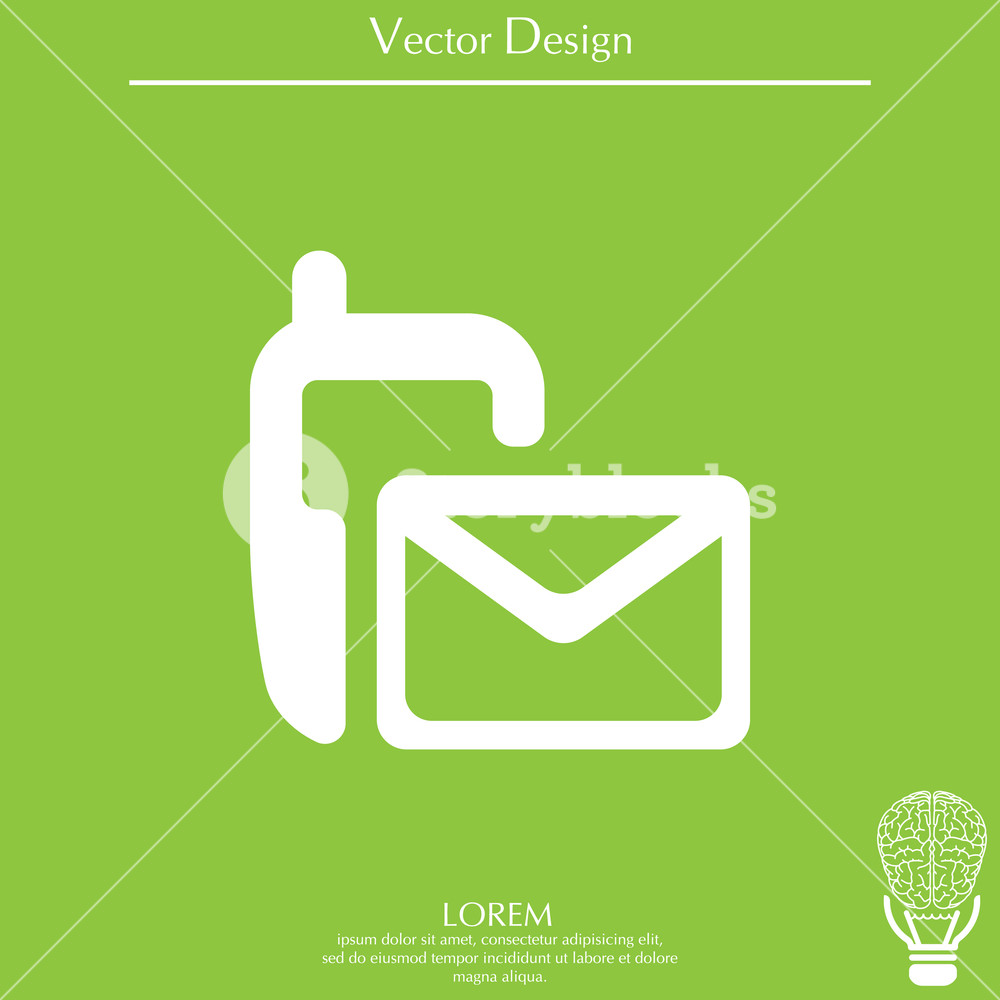 1000x1000 Sms Icon Vector Illustration Royalty Free Stock Image