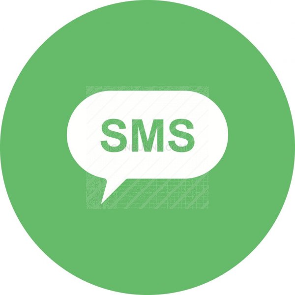 600x600 Sms Bubble Flat Round Icon