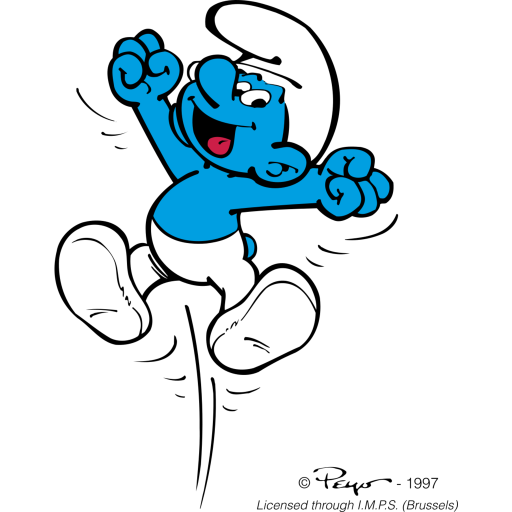 512x512 Smurf Logo Icon Of Flat Style