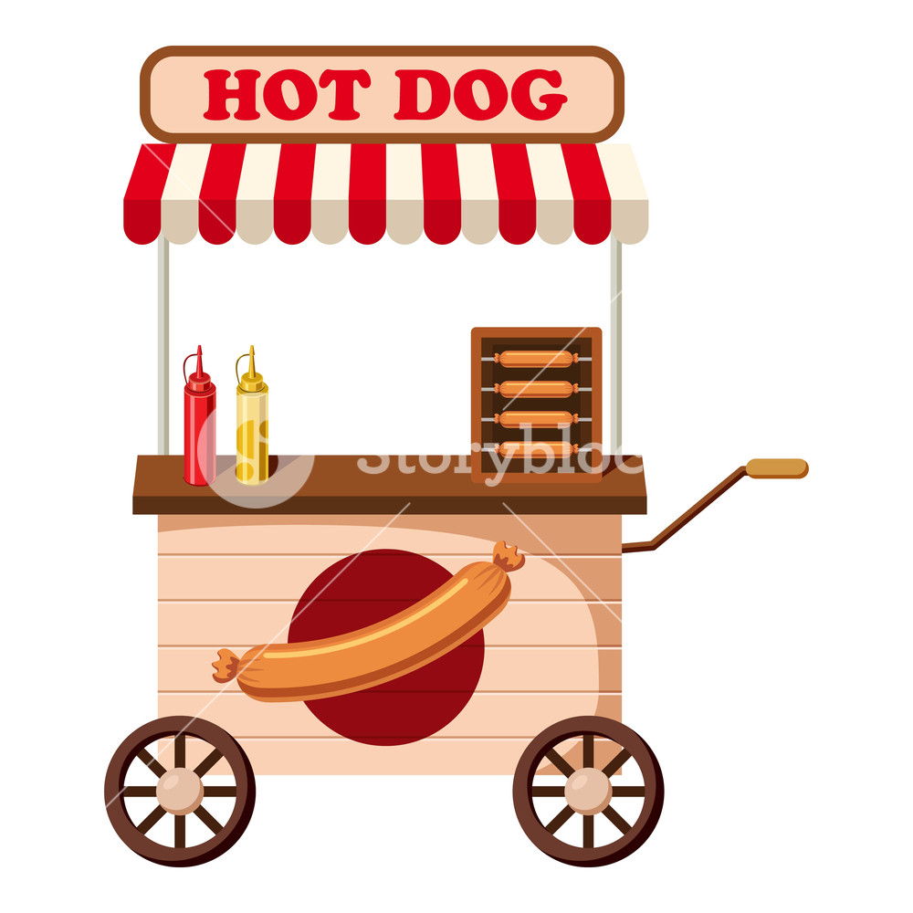 1000x1000 Hot Dog Mobile Snack Icon Cartoon Illustration Of Hot Dog Mobile