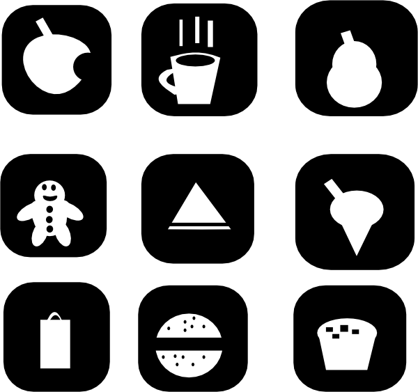 600x563 Snack Icons Clip Art