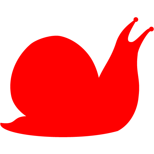 512x512 Red Snail Icon