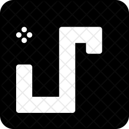 256x256 Snake Game Icon Of Glyph Style