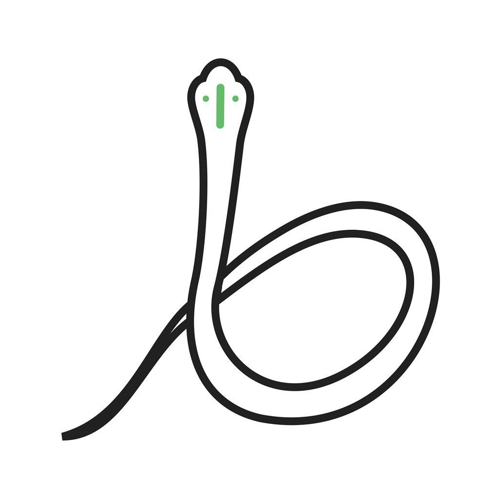 1024x1024 Snake Line Green Black Icon
