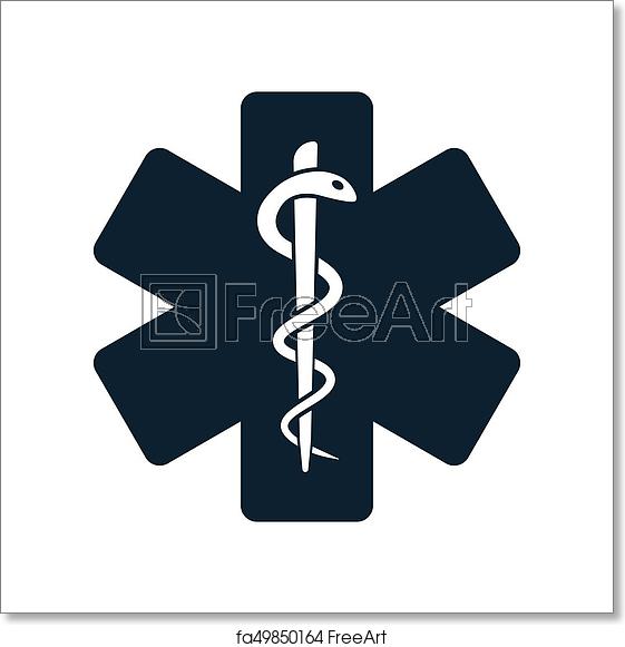 561x581 Free Art Print Of Life Star Medical Snake Icon Life Star Medical
