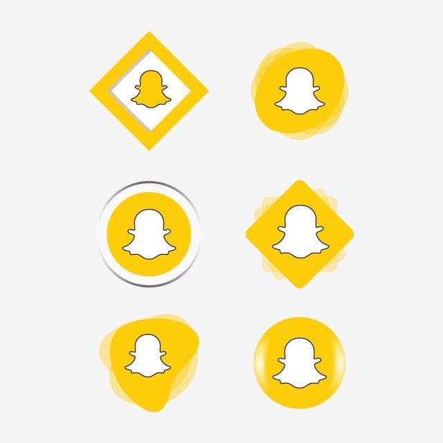 640x640 Snapchat Snap Chat Icon Logo Collection Set Social Media Vector