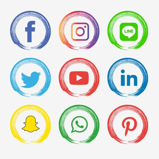Social Media Icons Set Logo Vector Illustrator, Social, Media 640x640 Social Media Icons Set Logo Vector Illustrator, Social, Media