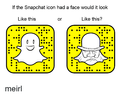 500x391 If The Snapchat Icon Had A Face Would It Look Like This Like This