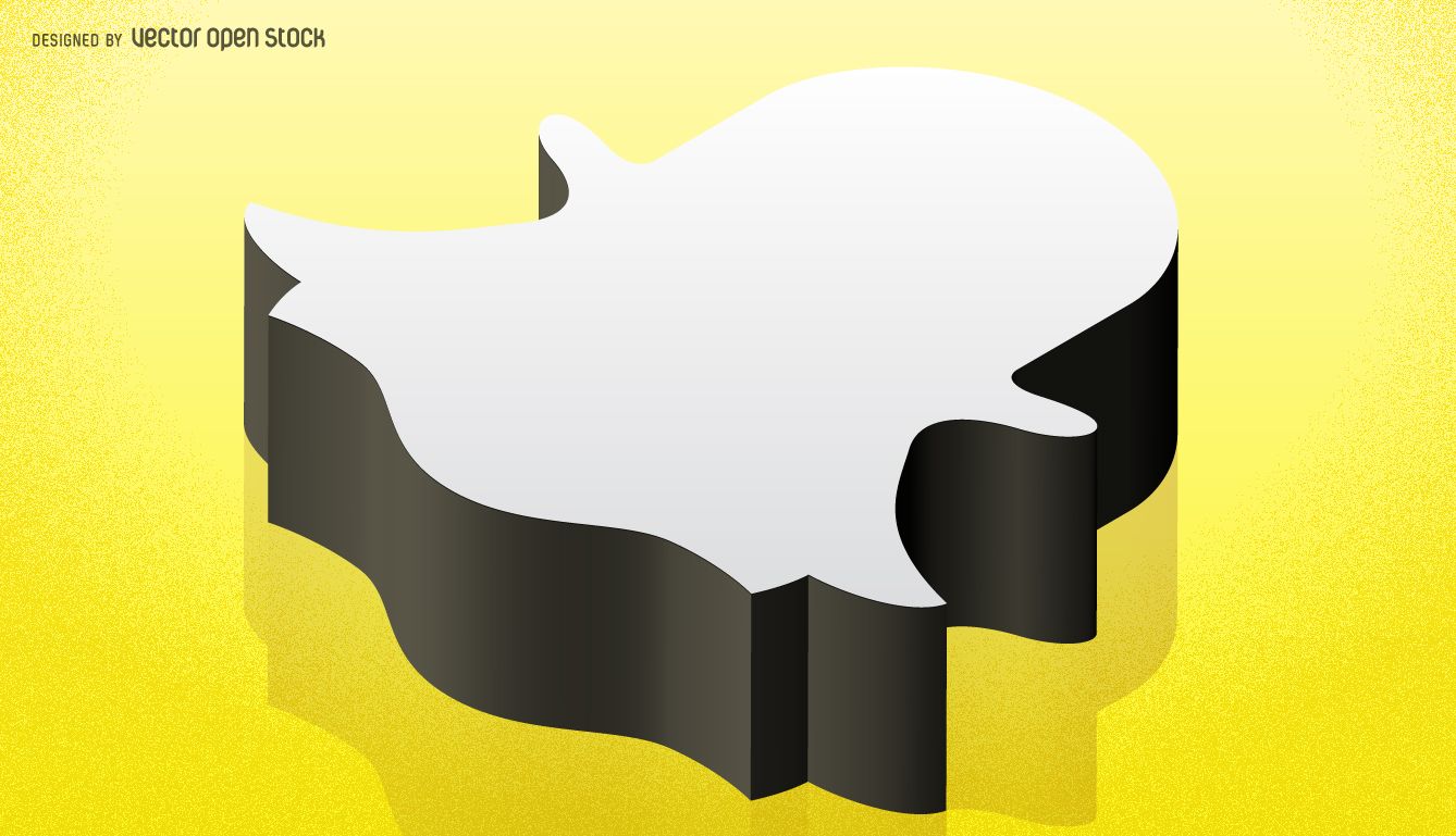 Isometric Snapchat Social Media Icon For A Blog Header Or News 1338x769 Isometric Snapchat Social Media Icon For A Blog Header Or News