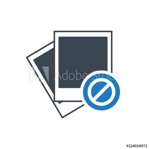 500x500 Photo Icon, Photograph And Image, Snapshot Concept Icon With Not