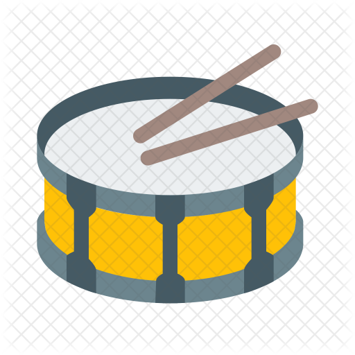 512x512 Snare Drum Icon Of Flat Style
