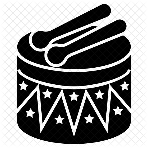 512x512 Snare Drum Icon Of Glyph Style