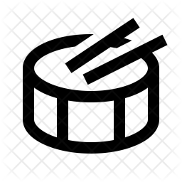 256x256 Snare Drum Icon Of Line Style