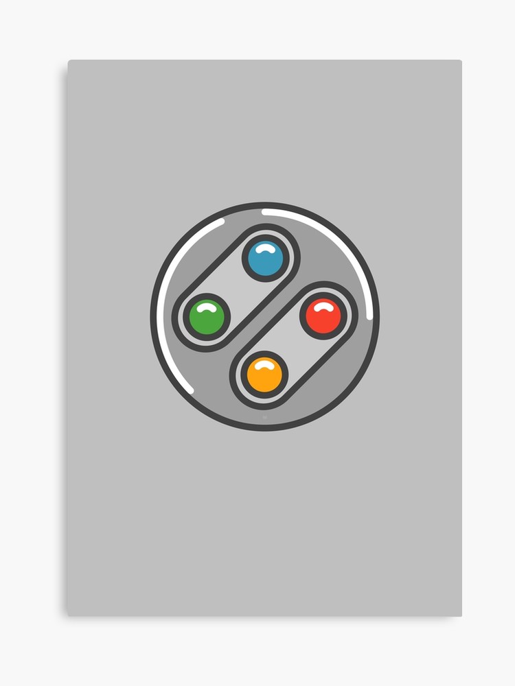 750x1000 Snes Controller Icon Canvas Print