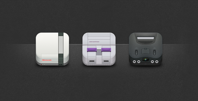 680x350 Nintendo Icons, For Ios, Nes, Snes, Retina Display Nintendo
