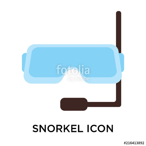 Snorkel Icon Isolated On White Background Simple And Editable 500x500 Snorkel Icon Isolated On White Background Simple And Editable