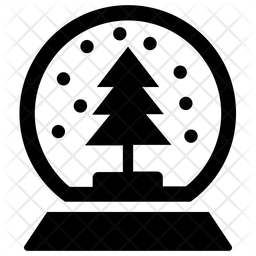 256x256 Snow Globe Icon Of Glyph Style