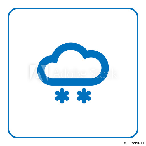 500x500 Of Signs Forecast Weather Cloud And Snow Icon Web Cartoon