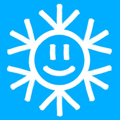 490x490 Snowflake Vector Symbol, Christmas Snow Icon