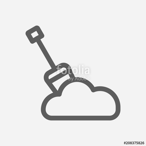 500x500 Snow Removal Icon Line Symbol Isolated Vector Illustration