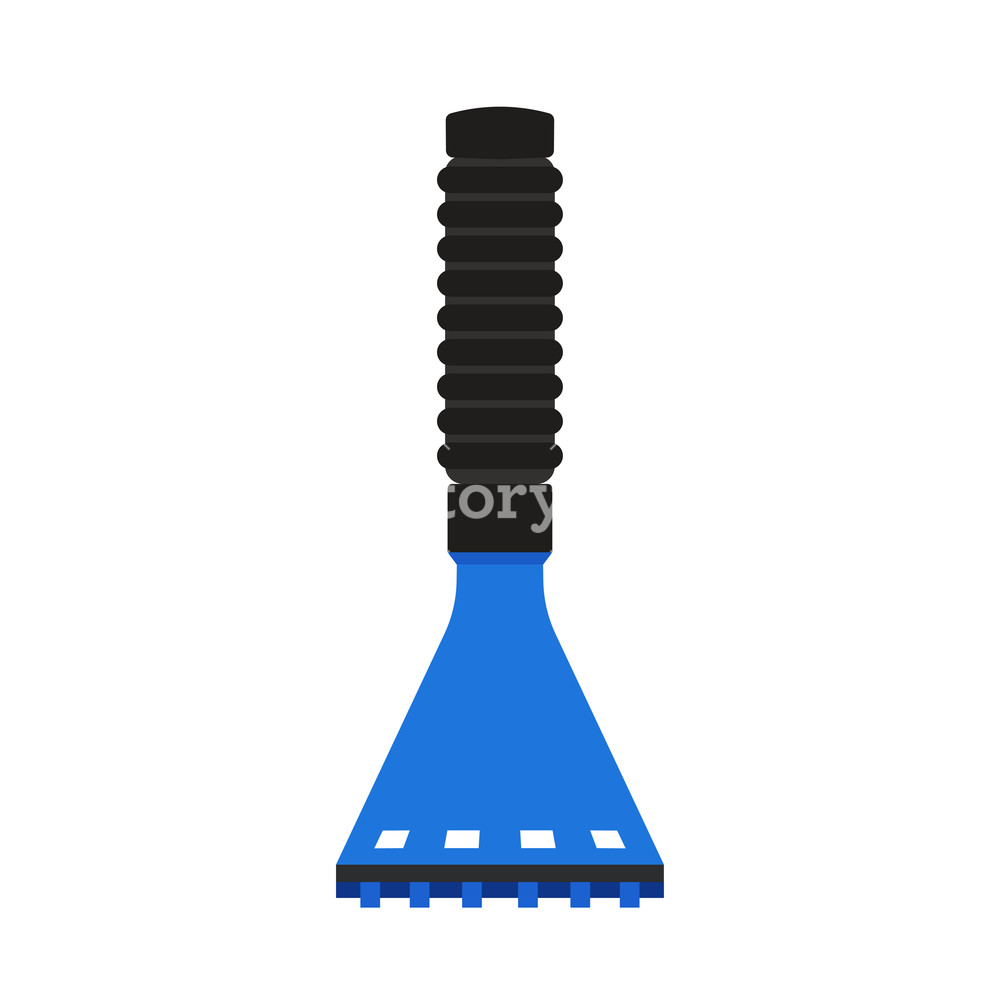 1000x1000 Ice Scraper Snow Removal Car Vector Icon Blue Illustration