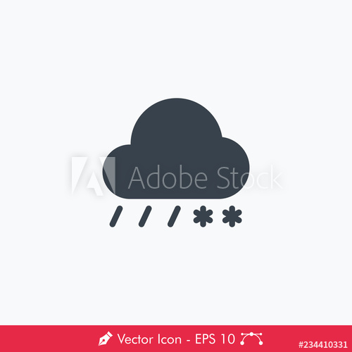 500x500 Rain Snow Weather Icon Vector